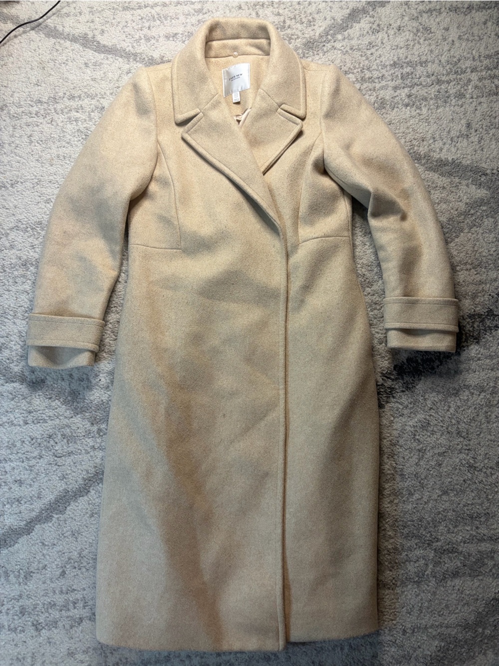 Ever New Melbourne Beige Longline Belted Coat Size US 4 / AUS 8